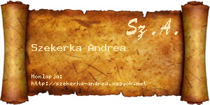 Szekerka Andrea névjegykártya